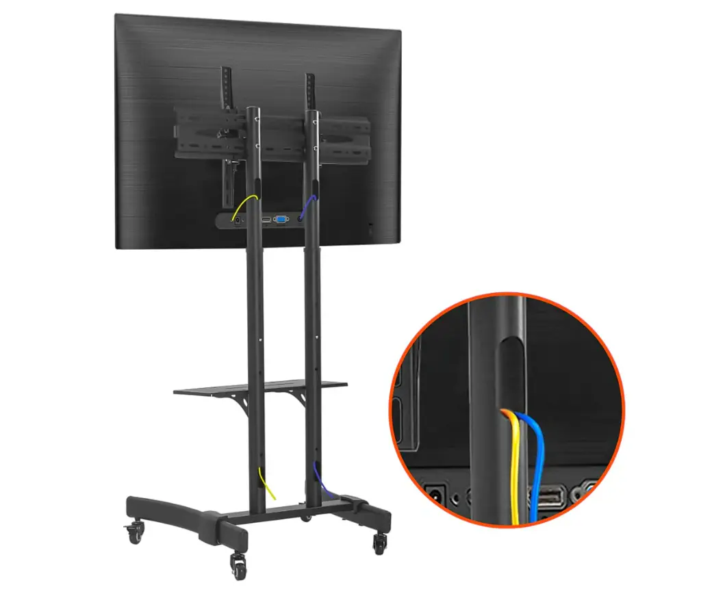 Pedestal con Ruedas para TV 37 a 70 Pulg  VESA Max 600x400mm Carga 40 kg