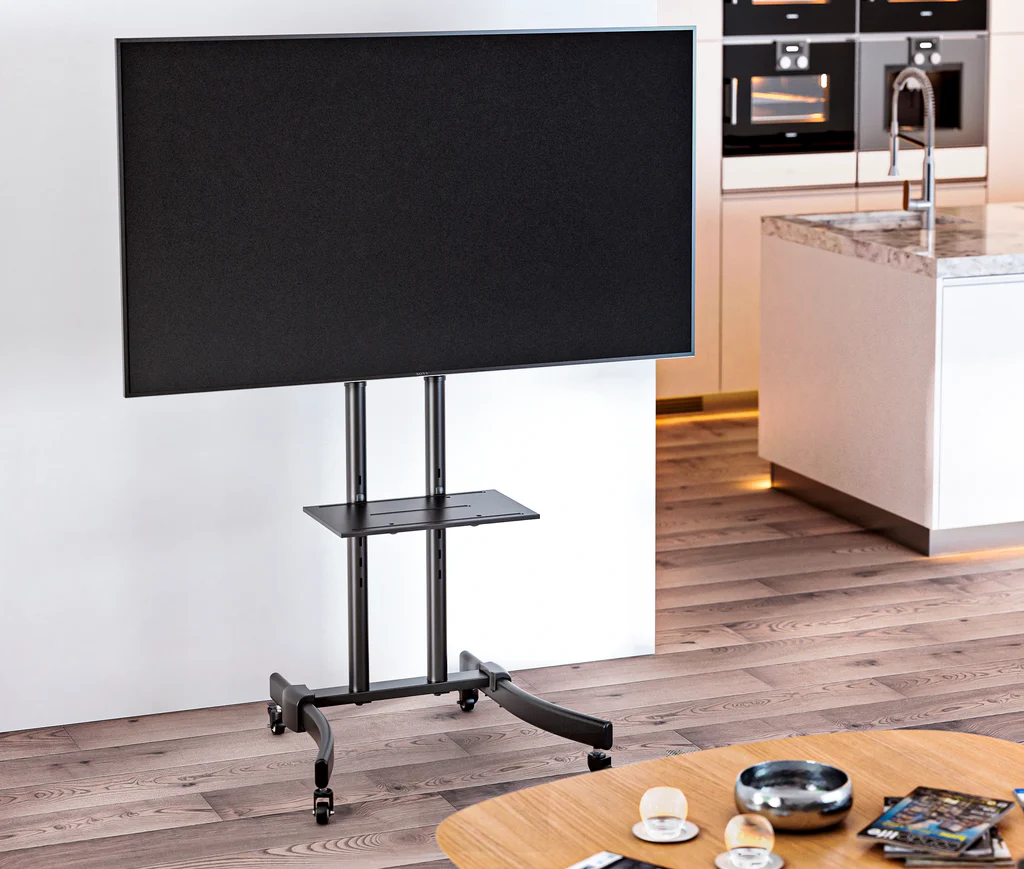 Pedestal con Ruedas para TV 37 a 70 Pulg  VESA Max 600x400mm Carga 40 kg