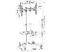 Pedestal con Ruedas para TV 37 a 70 Pulg  VESA Max 600x400mm Carga 40 kg