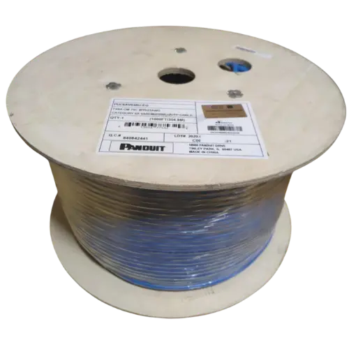 Cable U/UTP CAT-6A 23AWG LSZH-3 color azul, 305m (Panduit: PUZ6AV04BU-EG)