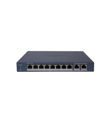 [111197] [HIKVISION] [DS-3E1310P-EI/M] Hikvision DS-3E1310P-EI/M Switch administrable 8 PoE Mix 100M + 2 UP RJ45 Gigabite