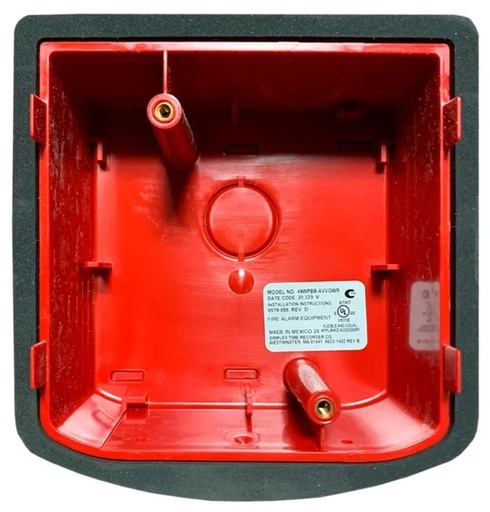[111465] Simplex 49WPBB-AVVOWR | Caja de Montaje p/Sirena c/Luz Estroboscopica c/Carcasa Roja NEMA3R