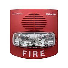 [107479] Simplex 4906-9127 Sirena con luz estroboscópica con carcasa roja para pared no direccionable